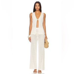 Elegant Cream Women Swim Coverup Set